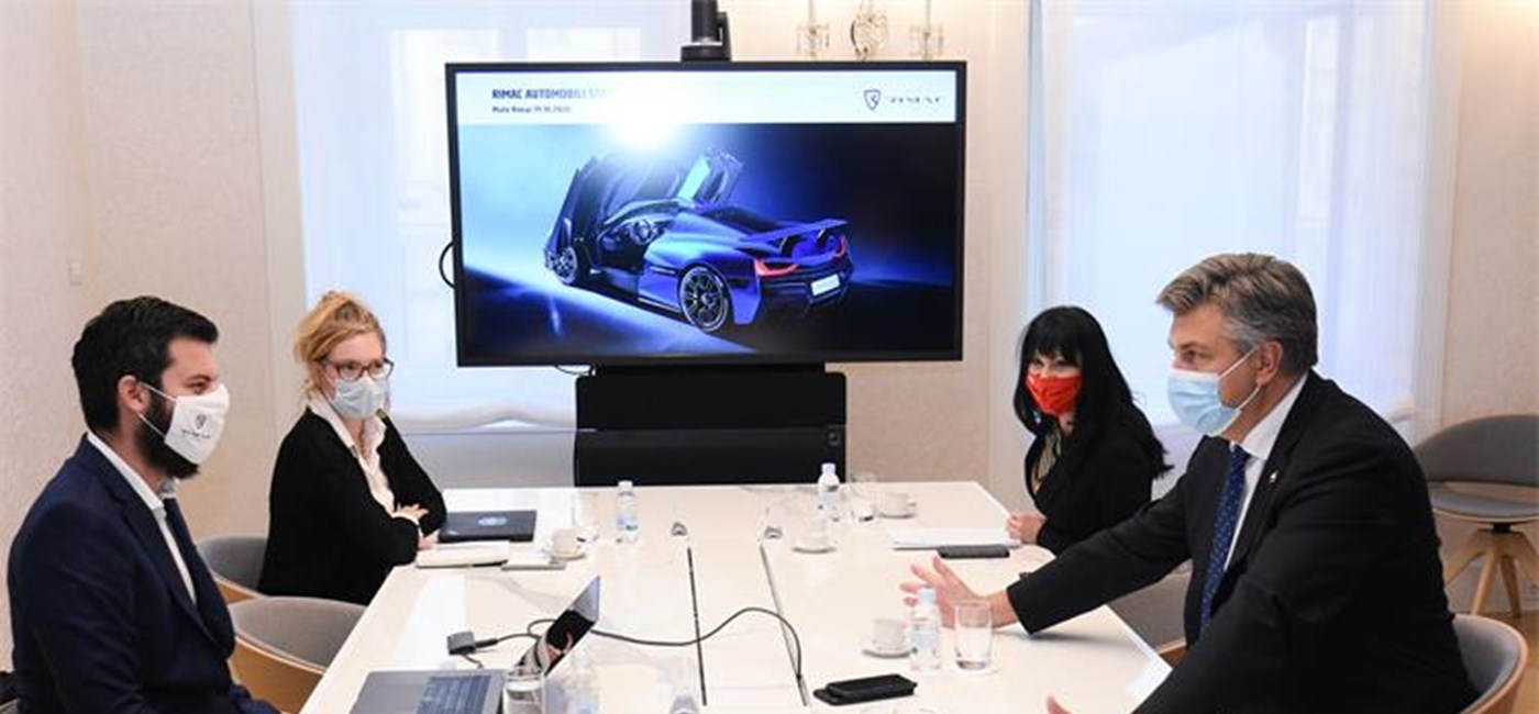 Plenković i Rimac o ulaganjima u razvoj industrije električnih automobila